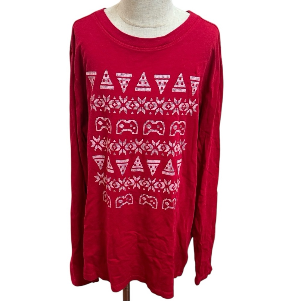 “Ugly Sweater” Red Long Sleeve Kids Tee